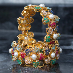 Pearl Navratan Bangle