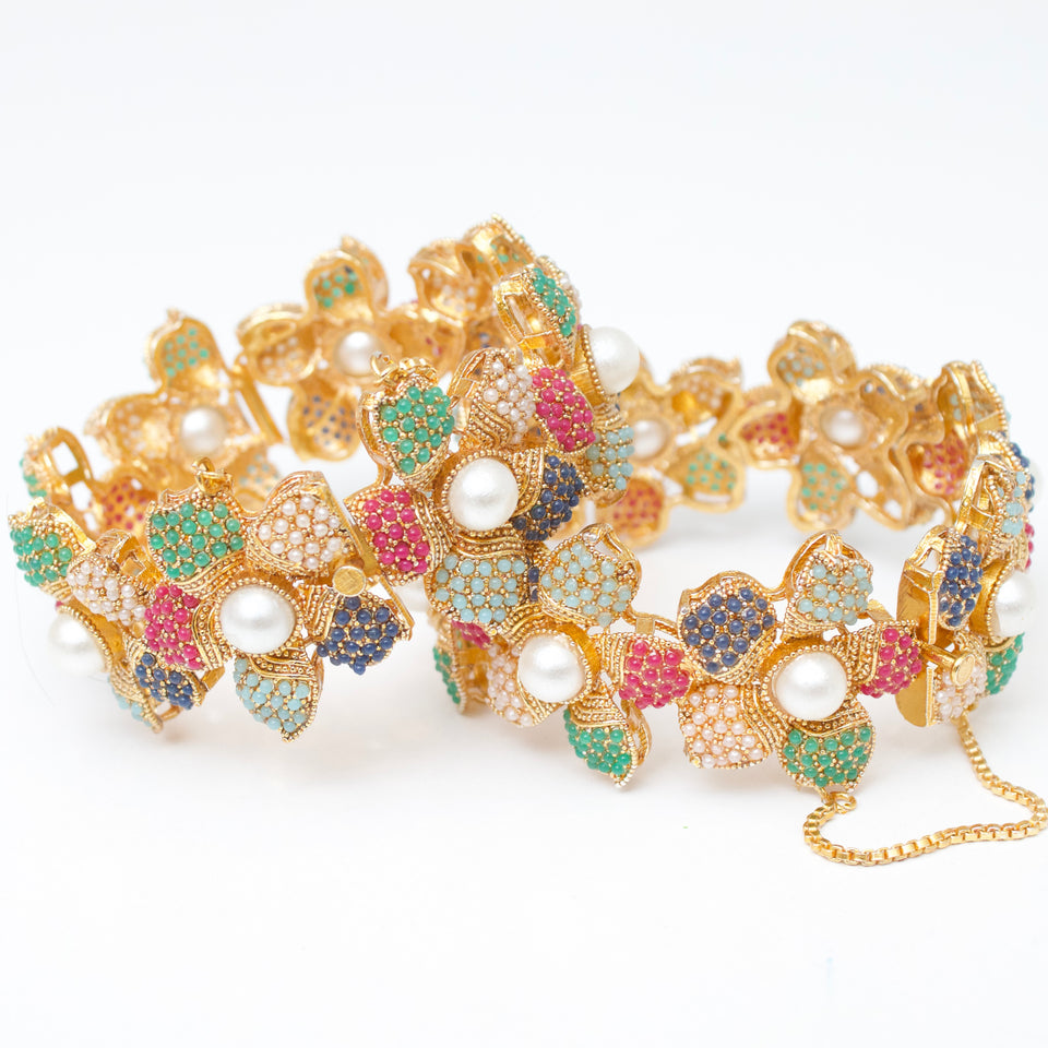 Pearl Navratan Bangle