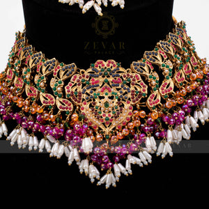 Rutaab Navratan Necklace Set