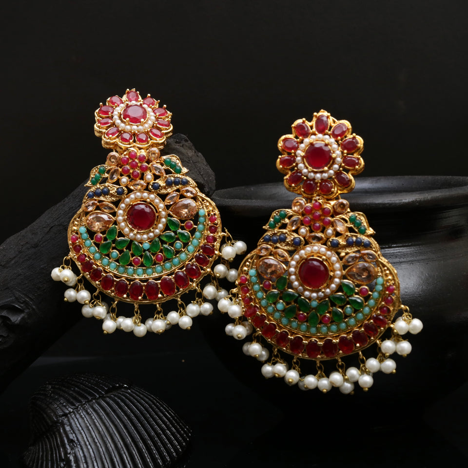 Lavish Navratan Earrings